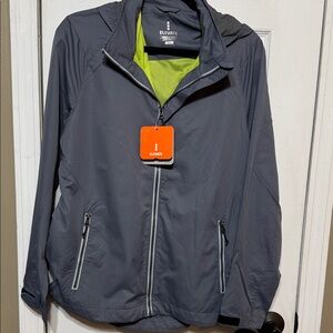 Elevate Women's Gray Windbreaker Jacket
